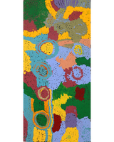 Aboriginal Artwork by Ngamaru Bidu, Wantili, 76x36cm