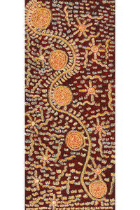 Aboriginal Artwork by Nigel Japanangka Marshall, Lappi Lappi Jukurrpa, 107x46cm