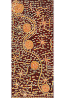 Aboriginal Art by Nigel Japanangka Marshall, Lappi Lappi Jukurrpa, 107x46cm - ART ARK®