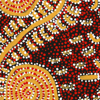 Aboriginal Artwork by Nigel Japanangka Marshall, Lappi Lappi Jukurrpa, 107x46cm