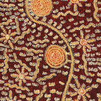 Aboriginal Art by Nigel Japanangka Marshall, Lappi Lappi Jukurrpa, 107x46cm - ART ARK®