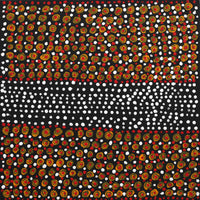Aboriginal Artwork by Nigel Japanangka Marshall, Lappi Lappi Jukurrpa (Lappi Lappi Dreaming), 30x30cm