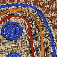 Aboriginal Artwork by Nigel Japanangka Marshall, Lappi Lappi Jukurrpa, 76x61cm