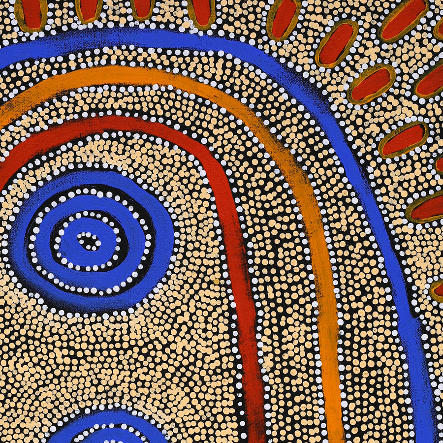 Aboriginal Artwork by Nigel Japanangka Marshall, Lappi Lappi Jukurrpa, 76x61cm