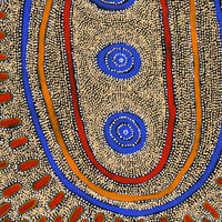 Aboriginal Art by Nigel Japanangka Marshall, Lappi Lappi Jukurrpa, 76x61cm - ART ARK®