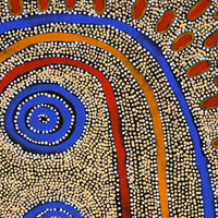 Aboriginal Art by Nigel Japanangka Marshall, Lappi Lappi Jukurrpa, 76x61cm - ART ARK®