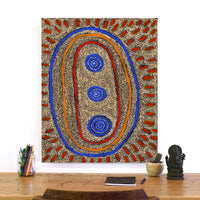 Aboriginal Artwork by Nigel Japanangka Marshall, Lappi Lappi Jukurrpa, 76x61cm