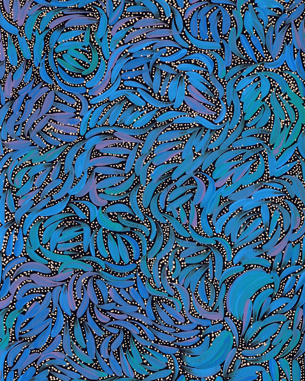 Nola Napangardi Fisher, Purrpalanji (Skinny Bush Banana) Jukurrpa, 107x30cm