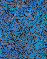 Nola Napangardi Fisher, Purrpalanji (Skinny Bush Banana) Jukurrpa, 107x30cm