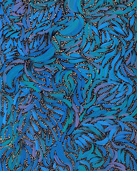 Nola Napangardi Fisher, Purrpalanji (Skinny Bush Banana) Jukurrpa, 107x30cm