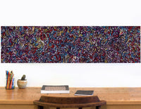 Aboriginal Artwork by Nola Napangardi Fisher, Purrpalanji (Skinny Bush Banana) Jukurrpa, 122x30cm