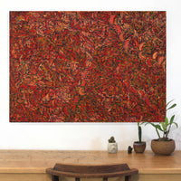 Nola Napangardi Fisher, Purrpalanji (Skinny Bush Banana) Jukurrpa, 107x76cm