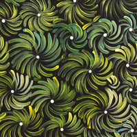 Aboriginal Artwork by Nola Napangardi Fisher, Purrpalanji (Skinny Bush Banana) Jukurrpa, 40x40cm