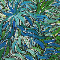 Aboriginal Artwork by Nola Napangardi Fisher, Purrpalanji (Skinny Bush Banana) Jukurrpa, 46x46cm