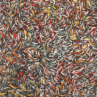 Aboriginal Artwork by Nola Napangardi Fisher, Purrpalanji (Skinny Bush Banana) Jukurrpa, 76x76cm
