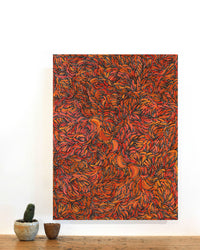 Aboriginal Artwork by Nola Napangardi Fisher, Purrpalanji (Skinny Bush Banana) Jukurrpa, 61x46cm