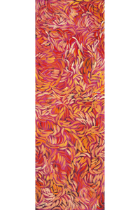 Aboriginal Artwork by Nola Napangardi Fisher, Purrpalanji (Skinny Bush Banana) Jukurrpa, 91x30cm
