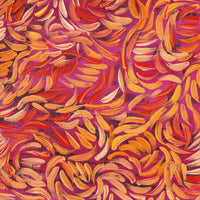 Aboriginal Artwork by Nola Napangardi Fisher, Purrpalanji (Skinny Bush Banana) Jukurrpa, 91x30cm