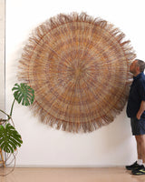 Aboriginal Artwork by Nola Garrba, Woven Mat, 207cm