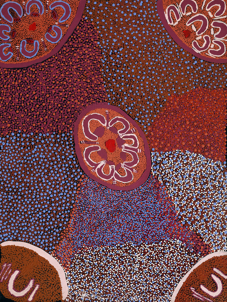 Aboriginal Artwork by Nora Davidson, Kungkarangkalpa (Seven Sisters Story), 101x76cm - ART ARK®