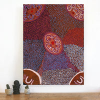 Aboriginal Artwork by Nora Davidson, Kungkarangkalpa (Seven Sisters Story), 101x76cm