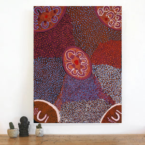 Aboriginal Art by Nora Davidson, Kungkarangkalpa (Seven Sisters Story), 101x76cm - ART ARK®