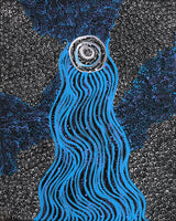 Aboriginal Art by Norissa Nampijinpa Watson, Ngapa Jukurrpa (Water Dreaming) - Puyurru, 50x40cm - ART ARK®