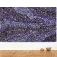 Aboriginal Artwork by Norissa Nampijinpa Watson, Ngapa Jukurrpa (Water Dreaming) - Puyurru, 76x46cm