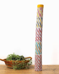 Aboriginal Artwork by Norman Wilfred, Hollow Coffin Log, 78cm