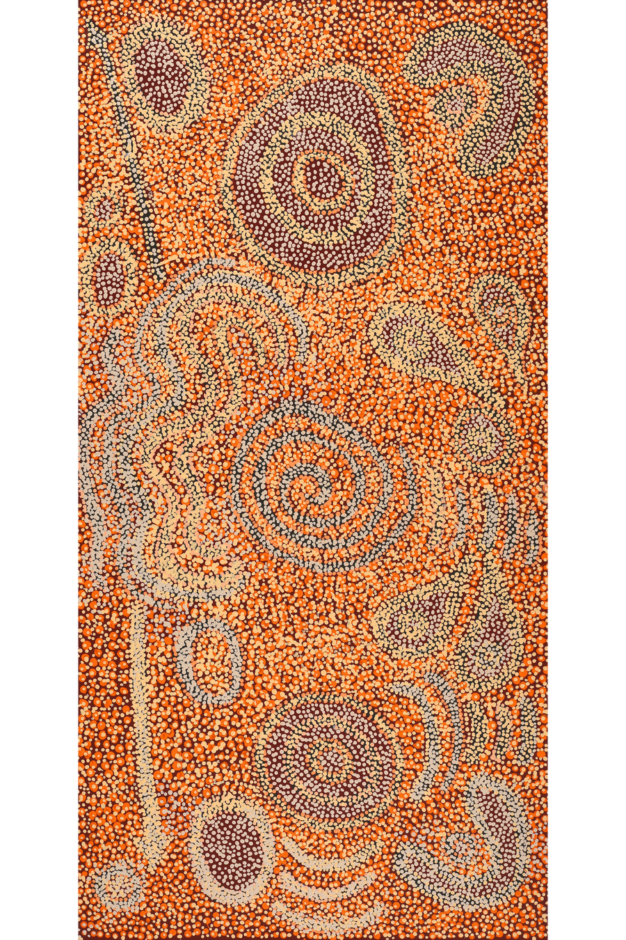 Aboriginal Artwork by Nurina Burton, Ngapari Tjukurpa, 122x61cm