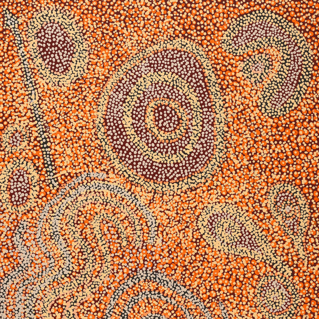 Aboriginal Artwork by Nurina Burton, Ngapari Tjukurpa, 122x61cm