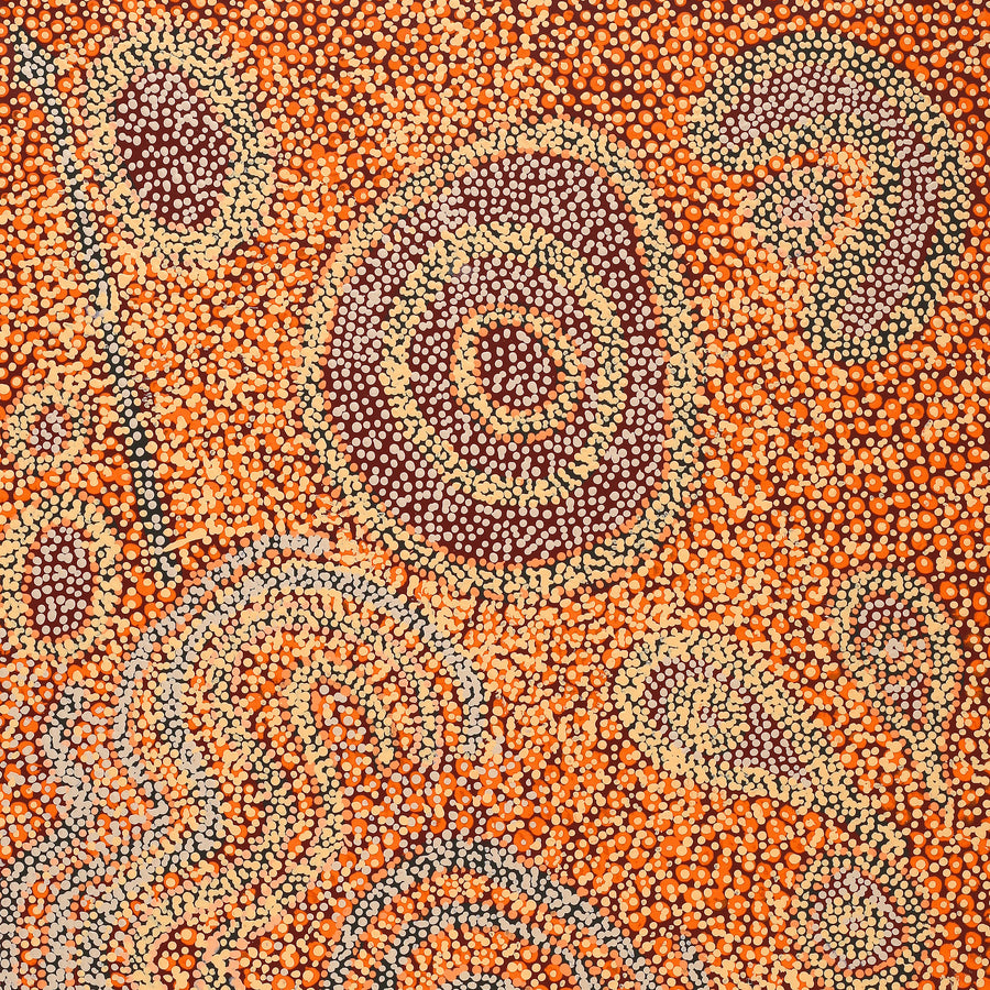 Aboriginal Artwork by Nurina Burton, Ngapari Tjukurpa, 122x61cm