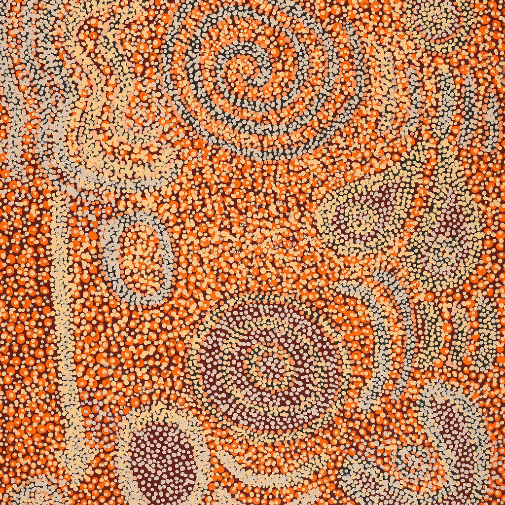 Aboriginal Artwork by Nurina Burton, Ngapari Tjukurpa, 122x61cm