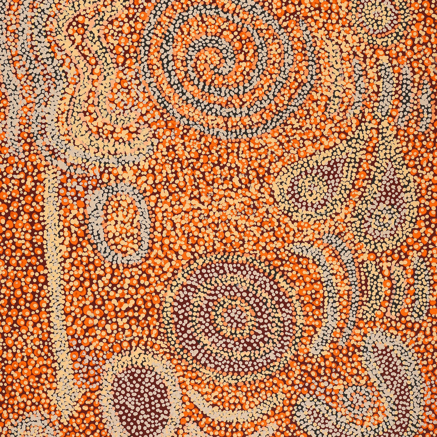 Aboriginal Artwork by Nurina Burton, Ngapari Tjukurpa, 122x61cm