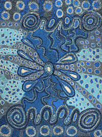 Aboriginal Artwork by Nurina Burton, Ngapari Tjukurpa, 122x91cm
