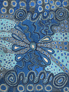 Aboriginal Artwork by Nurina Burton, Ngapari Tjukurpa, 122x91cm - ART ARK®