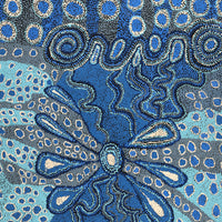 Aboriginal Artwork by Nurina Burton, Ngapari Tjukurpa, 122x91cm