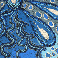 Aboriginal Artwork by Nurina Burton, Ngapari Tjukurpa, 122x91cm