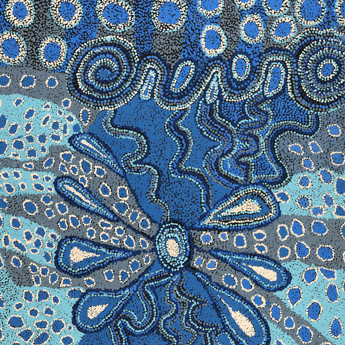 Aboriginal Art by Nurina Burton, Ngapari Tjukurpa, 122x91cm - ART ARK®