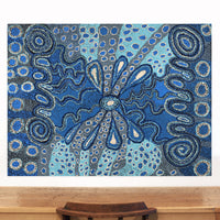 Aboriginal Artwork by Nurina Burton, Ngapari Tjukurpa, 122x91cm