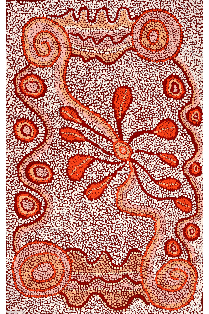 Aboriginal Artwork by Nurina Burton, Ngapari Tjukurpa, 81x51cm