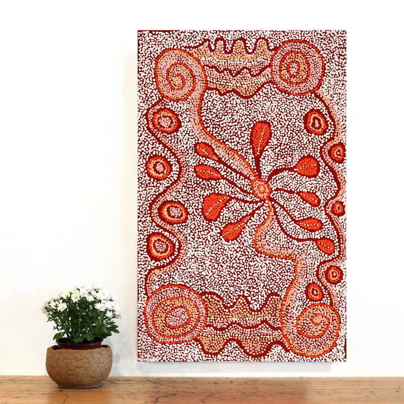 Aboriginal Artwork by Nurina Burton, Ngapari Tjukurpa, 81x51cm