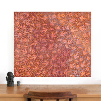 Aboriginal Artwork by Omay Nampijinpa Gallagher, Yankirri Jukurrpa (Emu Dreaming) - Ngarlikurlangu, 91x76cm