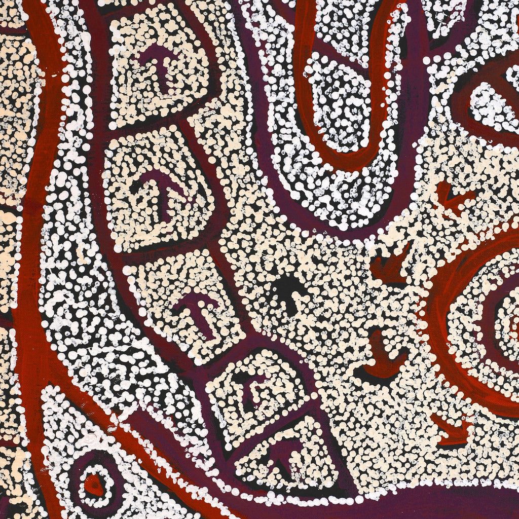 Aboriginal Artwork by Ormay Nangala Gallagher, Yankirri Jukurrpa (Emu Dreaming) - Ngarlikurlangu, 107x91cm