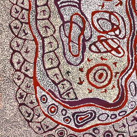 Aboriginal Artwork by Ormay Nangala Gallagher, Yankirri Jukurrpa (Emu Dreaming) - Ngarlikurlangu, 107x91cm