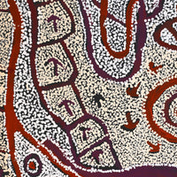 Aboriginal Art by Ormay Nangala Gallagher, Yankirri Jukurrpa (Emu Dreaming) - Ngarlikurlangu, 107x91cm - ART ARK®