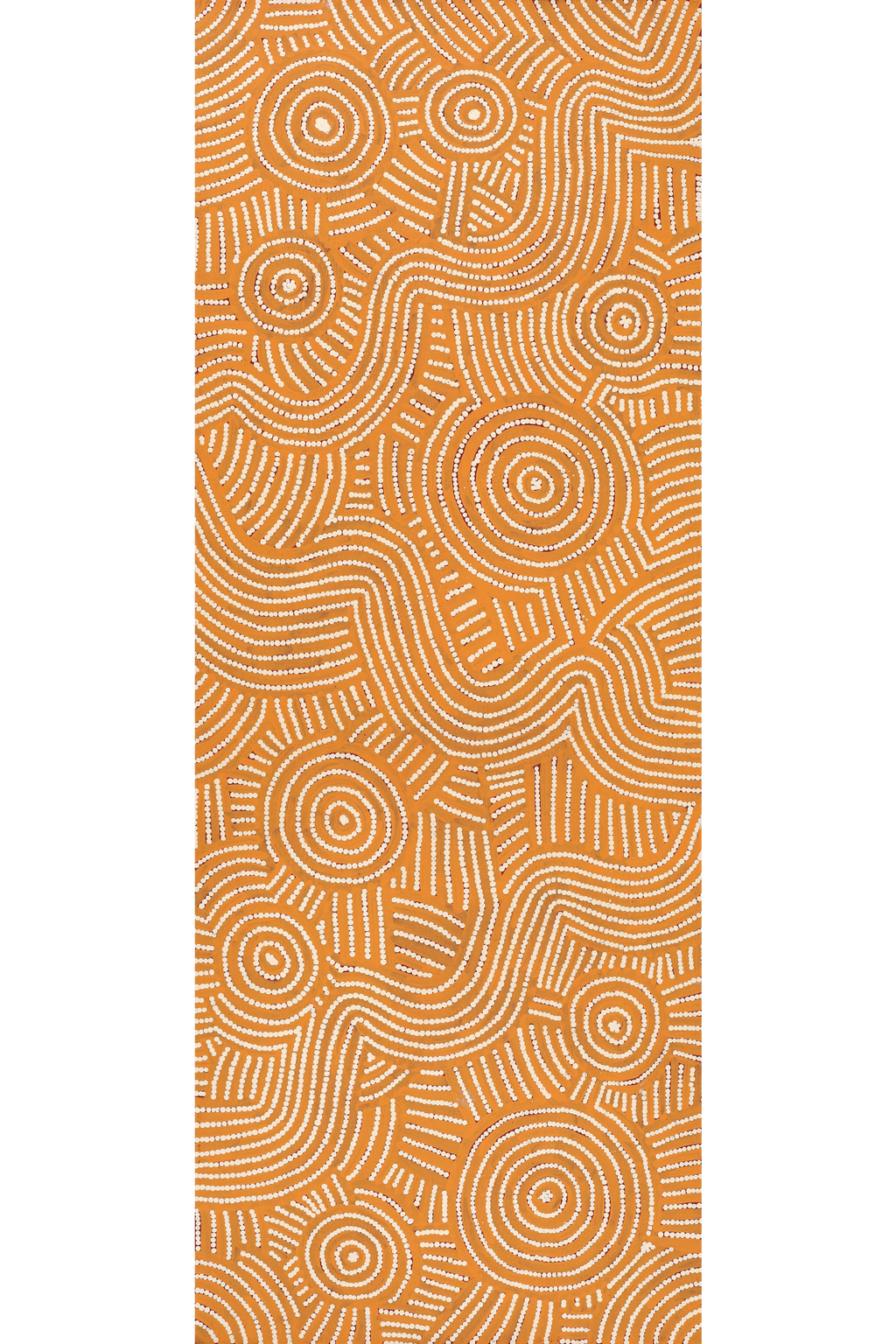 Aboriginal Artwork by Omay Nampijinpa Gallagher, Yankirri Jukurrpa (Emu Dreaming) - Ngarlikurlangu, 122x46cm