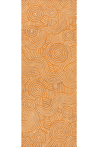 Aboriginal Artwork by Omay Nampijinpa Gallagher, Yankirri Jukurrpa (Emu Dreaming) - Ngarlikurlangu, 122x46cm