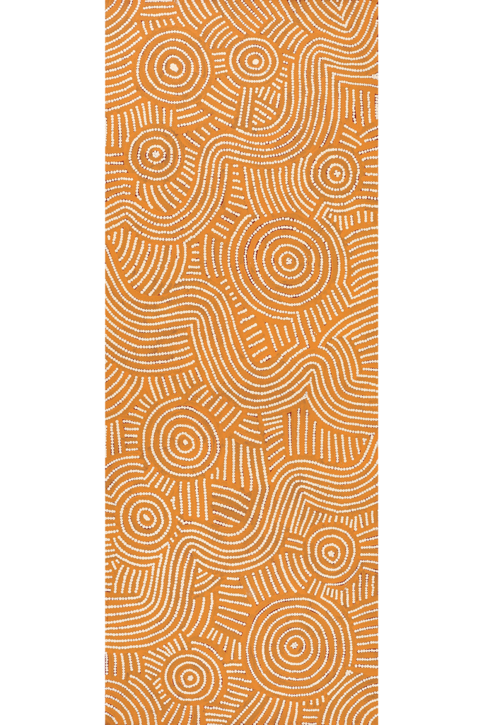 Aboriginal Art by Omay Nampijinpa Gallagher, Yankirri Jukurrpa (Emu Dreaming) - Ngarlikurlangu, 122x46cm - ART ARK®