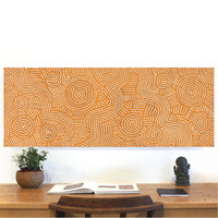 Aboriginal Artwork by Omay Nampijinpa Gallagher, Yankirri Jukurrpa (Emu Dreaming) - Ngarlikurlangu, 122x46cm